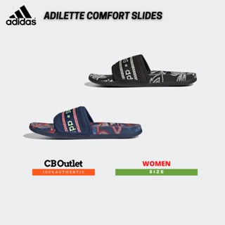 รองเท้าแตะแบบสวม รองเท้าแตะผู้หญิง ADIDAS ADILETTE COMFORT SLIDES GV7086 GV7087