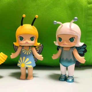 【ของแท้】POPMART Molly Bugs Series ชุดกล่องสุ่ม ตุ๊กตาฟิกเกอร์ซ่อน 12 แบบ เครื่องประดับ ของขวัญ