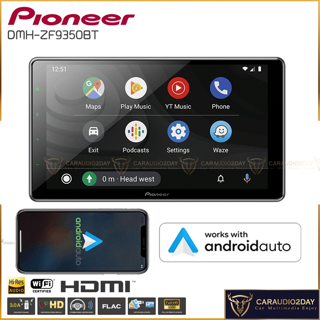 ใหม่-pioneer-dmh-zf9350btb-เครื่องเสียงติดรถยนต์-จอ-9นิ้ว-youtube-applecarplay-androidauto-hdmi-รับประกัน1ปีพร้อมส่ง