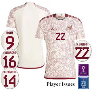 เสื้อกีฬาแขนสั้น ลายทีมชาติฟุตบอล Player Issues-2022-23 Mexicoเยือน ไซซ์ S-2XL 22-23