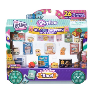 (ของแท้100%) Shopkins Real Littles Snack Time Mega Pack, 13 Plus 13 Real Branded Mini Packs Including 8 Hidden Surprises