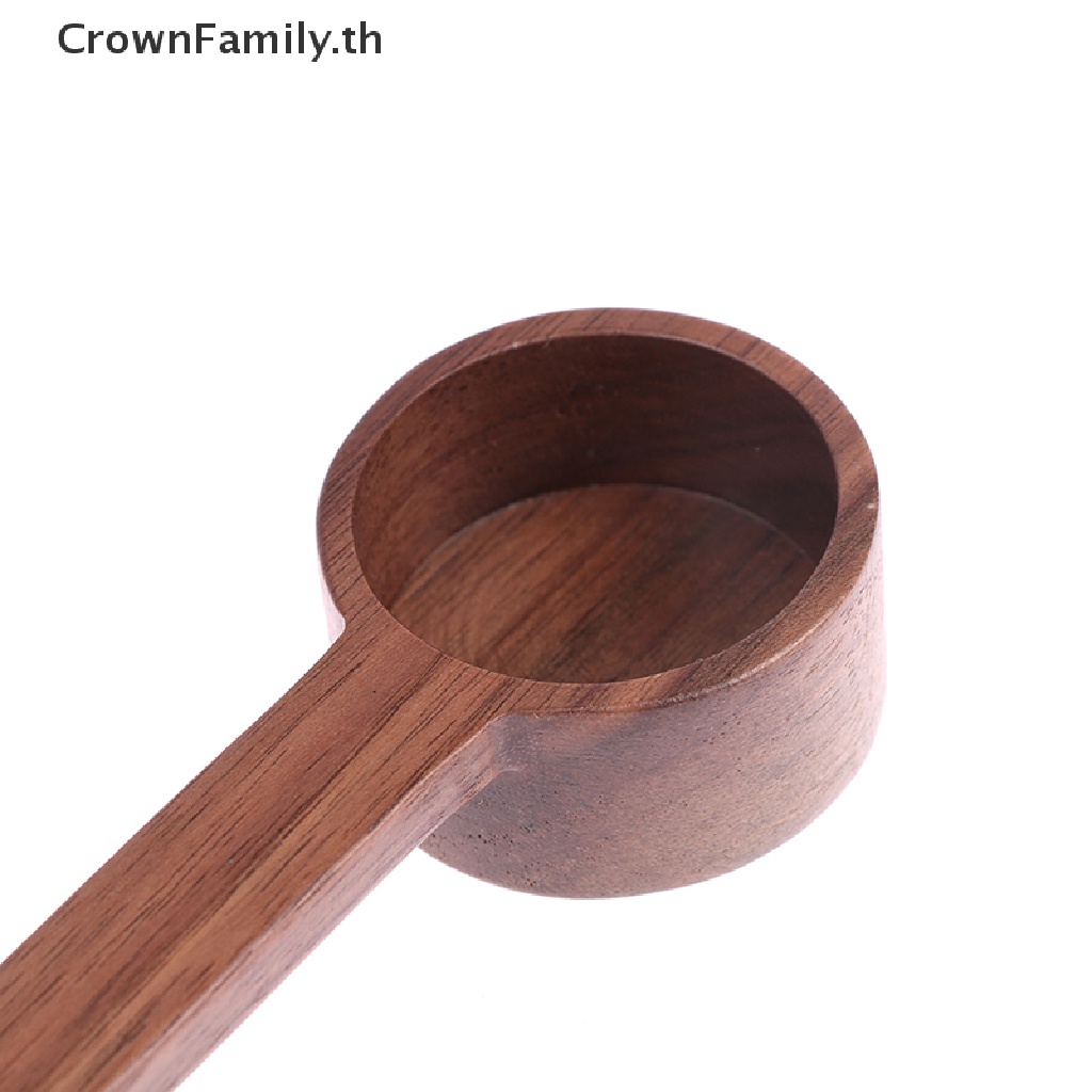 crownfamily-ช้อนตวงผงกาแฟ-วอลนัท-ด้ามจับสั้น-ไม้เนื้อแข็ง-th