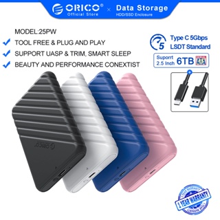 Orico เคสฮาร์ดไดรฟ์แปลง HDD Sata เป็น USB 3.0 5Gbps 4TB SSD HHD 2.5 นิ้ว (25PW1)