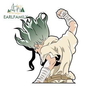 Earlfamily สติกเกอร์ไวนิล กันน้ํา ลายการ์ตูน Dr Stone Ishigami Senkuu ขนาด 13 ซม. x 11.3 ซม. สําหรับตกแต่งรถยนต์ รถจักรยานยนต์