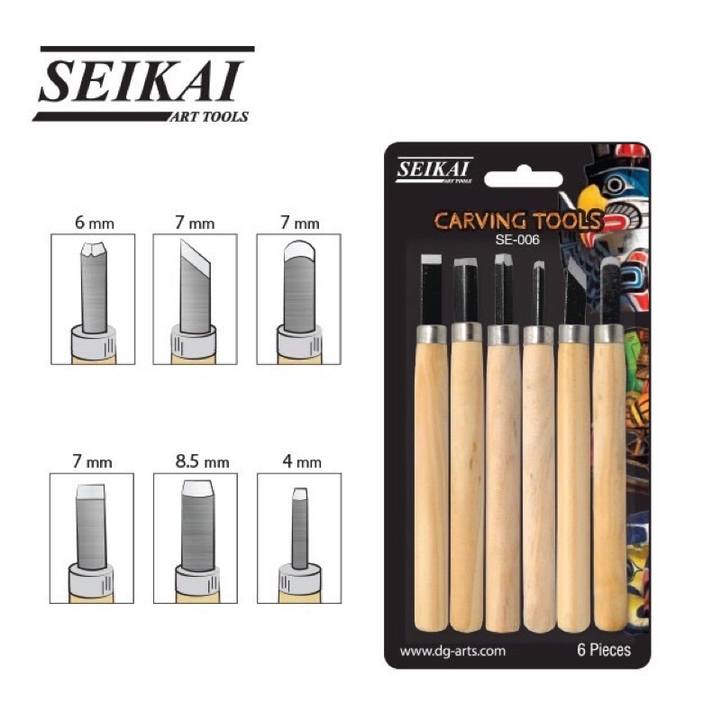 มีดแกะสลัก-seikai-ชุดแกะสลักไม้-เครื่องมือแกะสลัก-set-6-ชิ้น-carving-tools-บรรจุ-6ชิ้น-แพ็ค-ชุดแกะสลัก-พร้อมส่ง