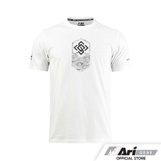 ARI X INDIGOSKIN LIFESTYLE TEE - WHITE/BLACK เสื้อยืด อินดิโก้สกีน สีขาว