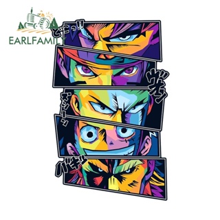 Earlfamily สติกเกอร์ไวนิล One Piece Eyes กันน้ํา สําหรับติดตกแต่งกระจกรถยนต์ 13 ซม. x 8.5 ซม.