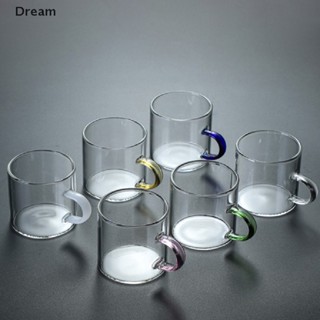 &lt;Dream&gt; แก้วชา บอโรซิลิเกตสูง 80 มล. พร้อมที่จับ แก้วใส ทนความร้อน ลดราคา