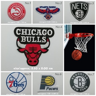 ฺBasketball ตัวรีดติดเสื้อ กีฬา อเมริกันฟุตบอล ทีม NBA ตกแต่งเสื้อผ้า หมวก กระเป๋า Embroidered Iron On