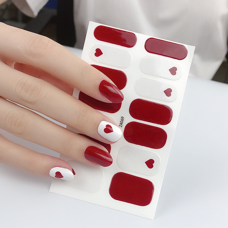 สติ๊กเกอร์เล็บ-สติกเกอร์ติดเล็บ-แบบใหม่-ลายหวานน่ารักมาก-nail-sticker