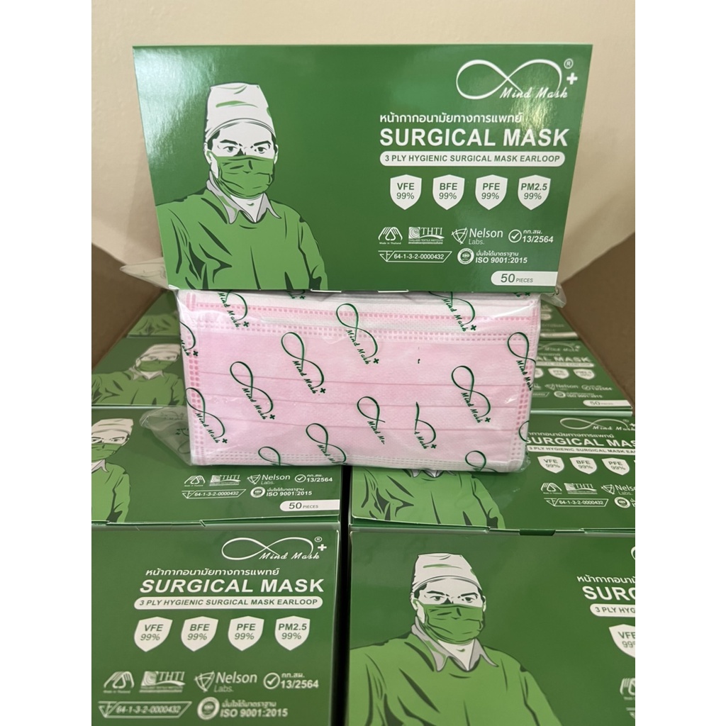 พร้อมส่งครบสี-หน้ากากอนามัย-mindmask-แบบยกลัง-1ลังมี20กล่อง