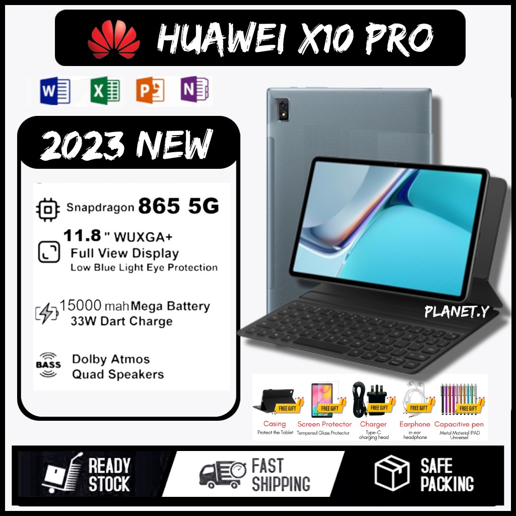 ราคาและรีวิวHuawei แท็บเล็ต Huawei Tablet หน้าจอ 10.1 นิ้ว  Android 8.1 สองซิม 4G LTE WIFI Tablet X10