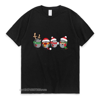 #ถูกสุด เสื้อยืด Cartoon Hot Sale Customized Tops T Shirt Christmas Hedgehogs For Men Street Cotton T-Shirt Christmas