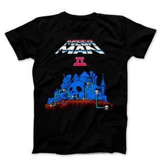 Mega Man II Fortress Blue Video Games Unisex Mens &amp;s Rockman TShirt