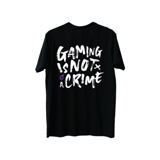 ภาพขนาดย่อของภาพหน้าปกสินค้าเสื้อยืด Gaming is not a crime โดย LOGA จากร้าน logathailand บน Shopee
