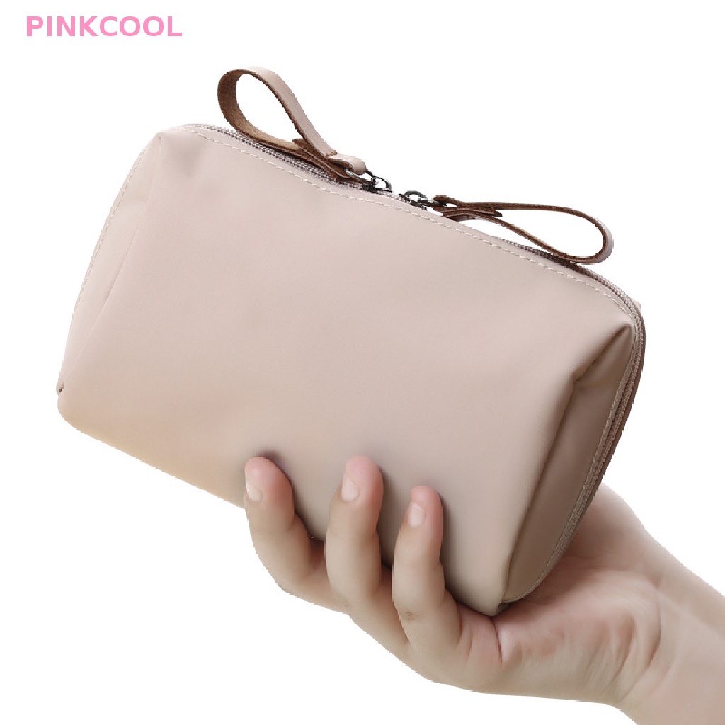 pinkcool-กระเป๋าเครื่องสําอาง-ผ้าไนล่อน-มัลติฟังก์ชั่น-แบบพกพา-ลําลอง-มีซิป-กันน้ํา-สีสันสดใส-ใหม่-กระเป๋าเดินทาง-มินิ-น่ารัก-กระเป๋าเครื่องแป้ง-ขายดี