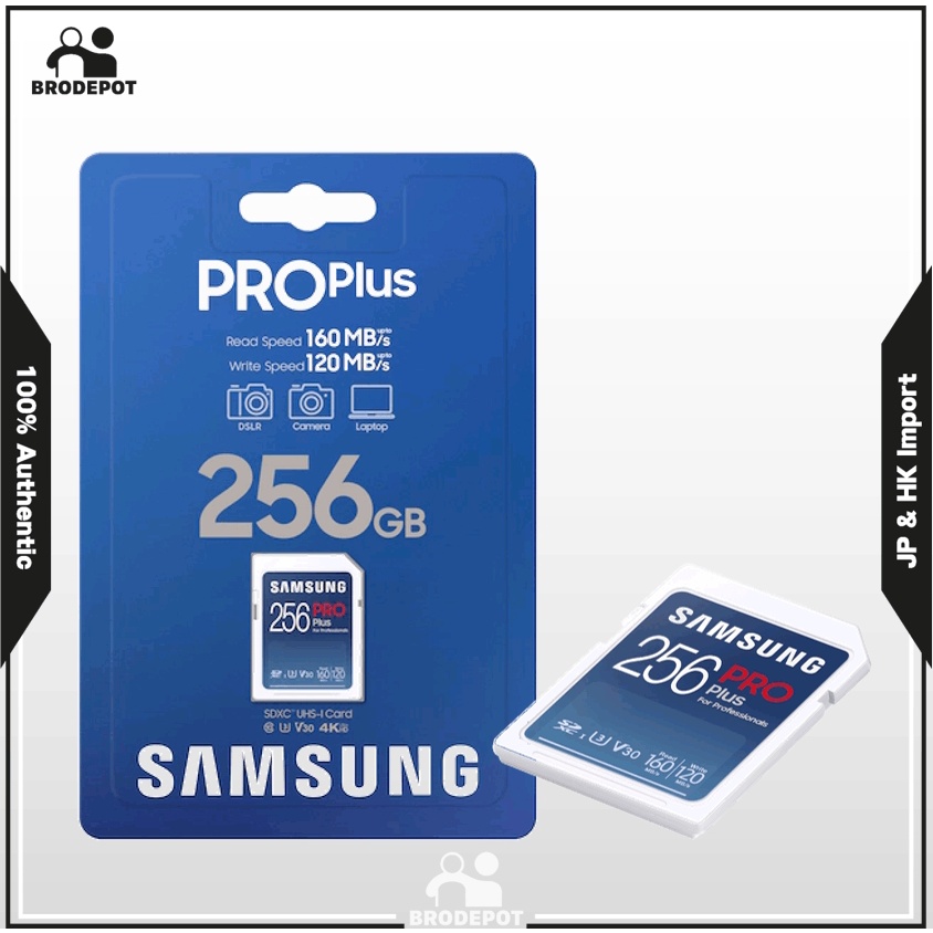 SAMSUNG PRO Plus SDXC 128GB 256GB Full Size SD Memory Card , Supports ...
