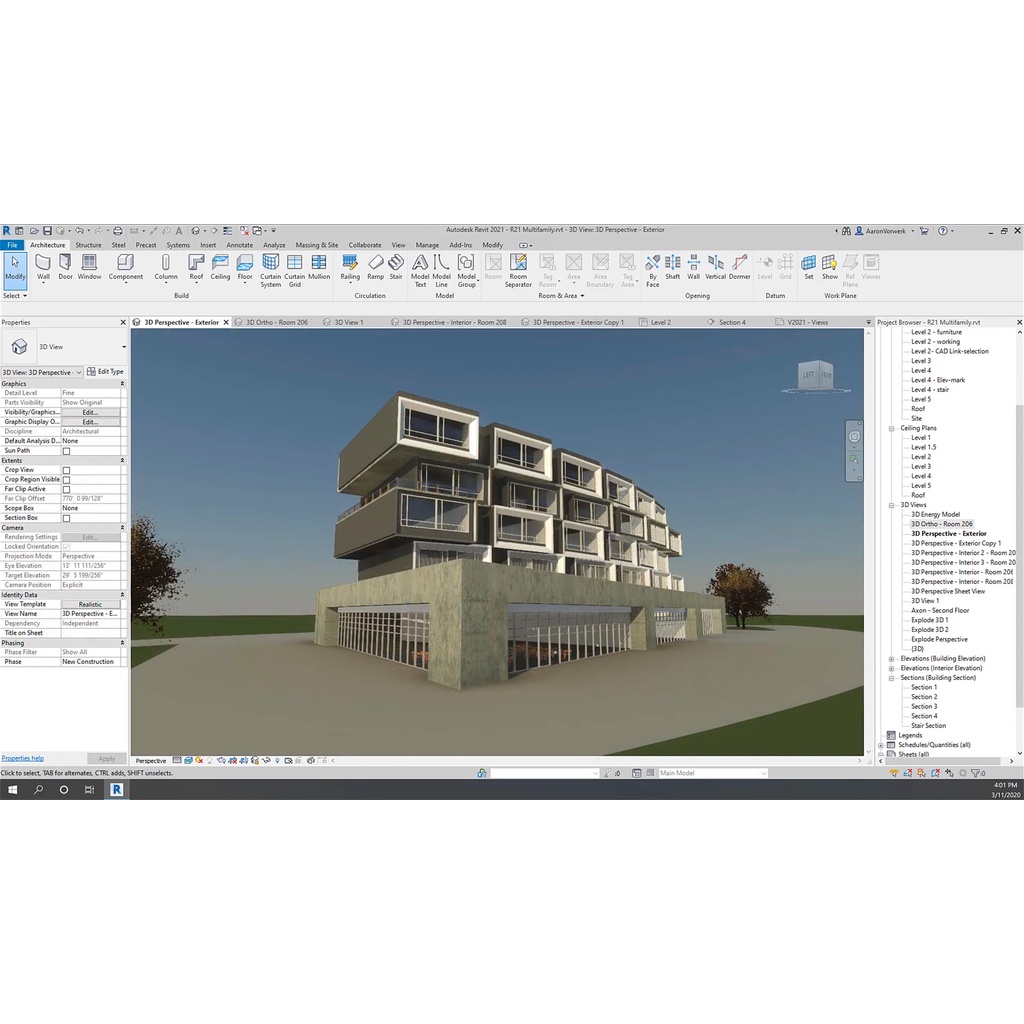 โปรแกรมออกแบบอาคาร-bim-revit-2023-full