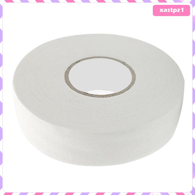 ภาพหน้าปกสินค้าRoll Adhesive Ice Hockey Tape Cotton Cloth Stick Handle Grip Wrap White