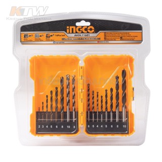 INGCO ชุดดอกสว่านอเนกประสงค์ 16 ชิ้น AKDL11601 - ดอกสว่าน เจาะเหล็ก เจาะปูน เจาะไม้ มาพร้อมกล่องเก็บ ของแท้ B
