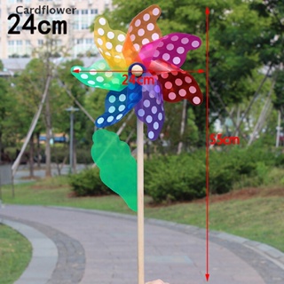 <Cardflower> 24cm Wood windmill garden yard party outdoor wind spinner ornament kids toys On Sale
