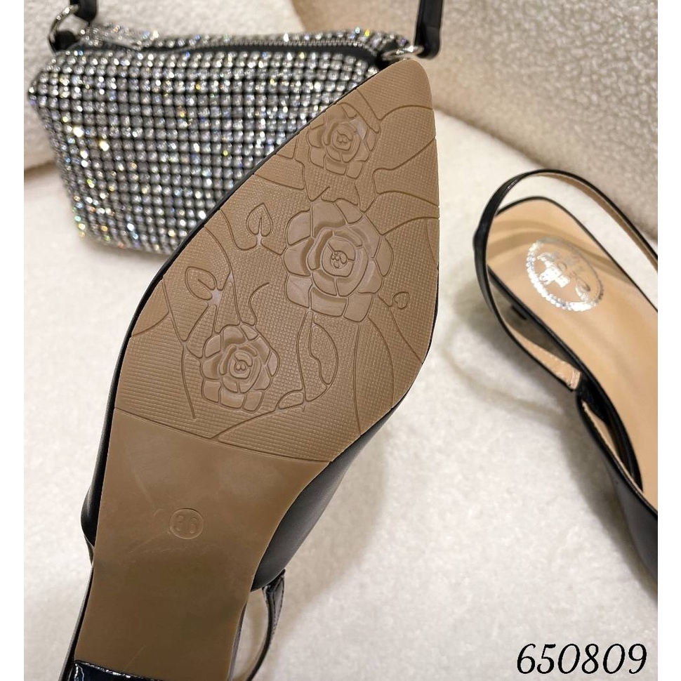 650809-รองเท้าส้นสูง-ประดับเพชรคริสตัล-ซับหนังนุ่มด้านใน