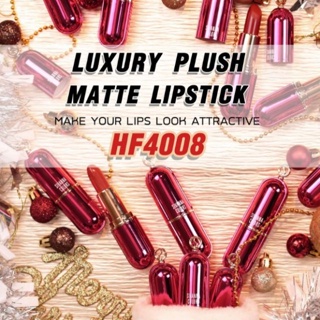 HF4008 SIVANNA COLORS Luxury Plush Matte Lipstick ลิปเนื้อแมทแต่ทาแล้วปากดูอิ่มสวยวาว เนื้อลิปนุ่มสีชัดแมทติดทน