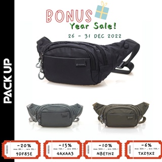 ภาพขนาดย่อของภาพหน้าปกสินค้า𝗣𝗔𝗖𝗞 𝗨𝗣 กระเป๋าคาดเอว / คาดอก FOUVOR รุ่น 2802-07 (มี 3 สีให้เลือก ได้แก่ สีดำ, สีเทา, สีเขียว) จากร้าน winpackup บน Shopee