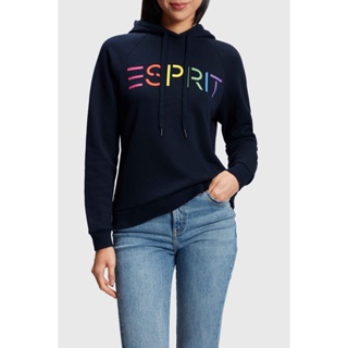 ESPRIT Womens Easy Regular Hoody with logo in print