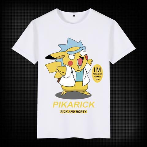 เสื้อยืด Anime Round Rick And Morty Elements Short Sleeve Cotton Couple ...