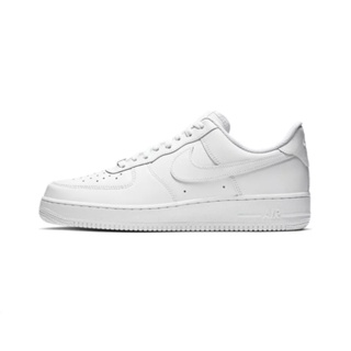 รับประกันของแท้ 100% Nike Air Force 1 07 TRIPLE WHITE รองเท้าผ้าใบ