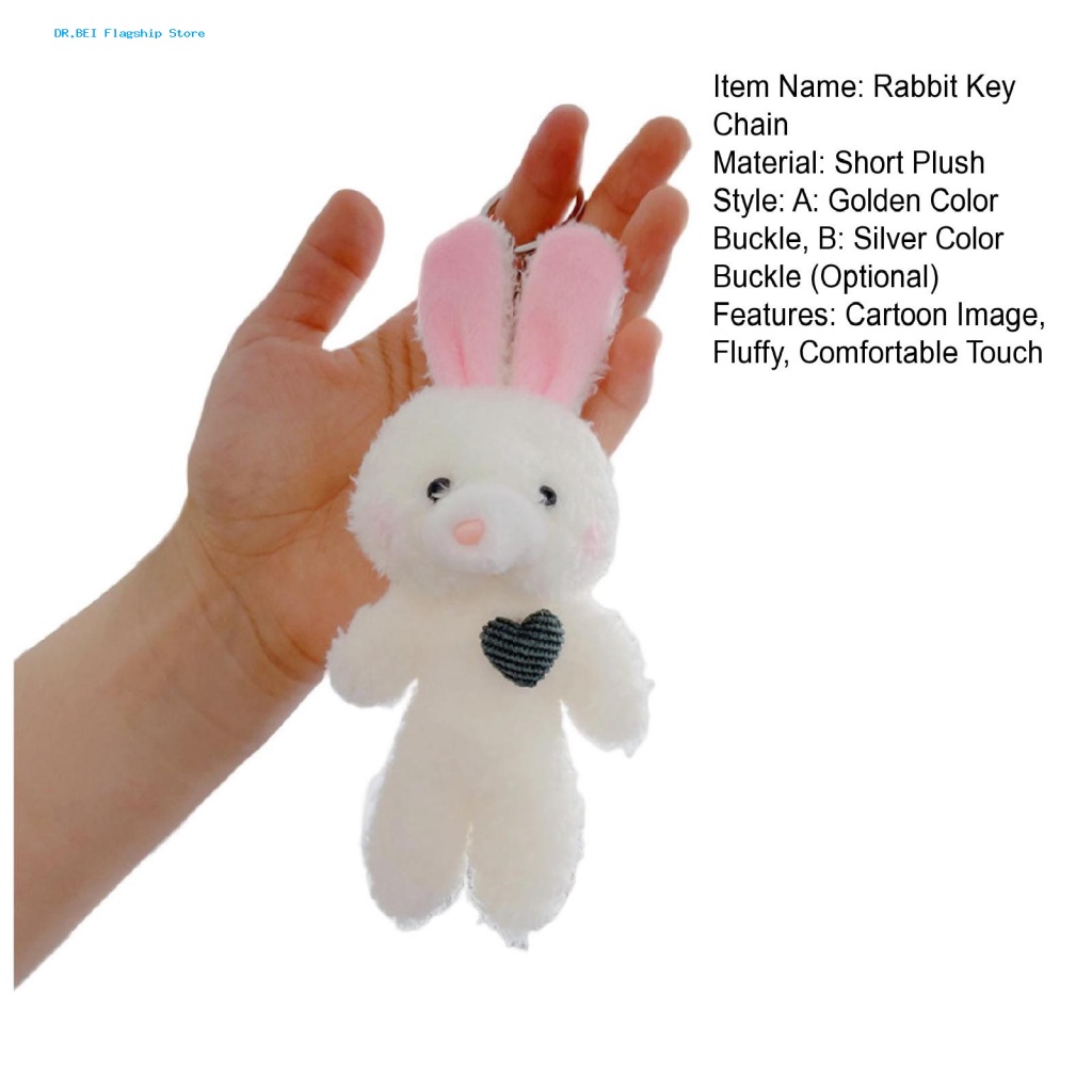 dr-bei-ตุ๊กตากระต่ายน่ารัก-สีขาว-อุปกรณ์เสริม-สําหรับตกแต่งกระเป๋า