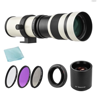 เลนส์ซูมเทเลโฟโต้ MF F/8.3-16 เมาท์ T 420-800 มม. ฟิลเตอร์ UV CPL FLD เลนส์แปลงเทเล 420-800 มม. 2 ชิ้น แหวนอะแดปเตอร์ T2-EOS แบบเปลี่ยน สําหรับเมาท์ Canon EF