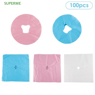 Superme ขายดี แผ่นหมอนรองคอ นวดหน้า แบบใช้แล้วทิ้ง 100 ชิ้น