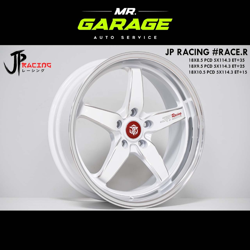 (ส่งฟรี) ล้อแม็กซ์ JP-RACE.R ขอบ 18x8.5 5 รู 114.3 ET+35 สีขาว (2 วง,4 ...