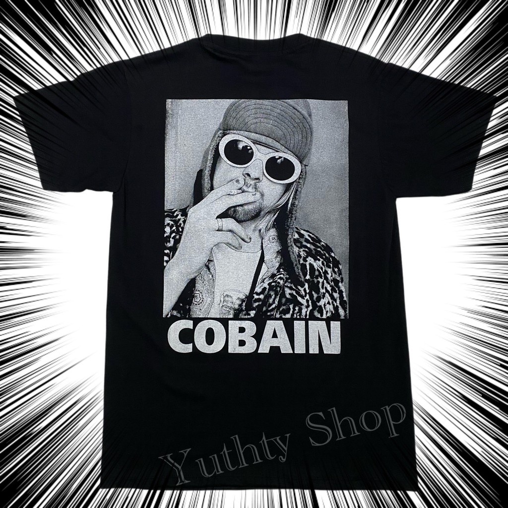 เสื้อยืด-เสื้อวง-nirvana-cobain-แฟชั่นวินเทจ90-ไม่มีตะเข็บข้าง-ใส่ได้ทั้งชายและหญิง-14