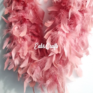 ขนนก เส้นกลม ขนไก่ Chandelle Boa Feather (available in several colors) Fluffy, feathers for decoration.(มีให้เลือกหลายสี