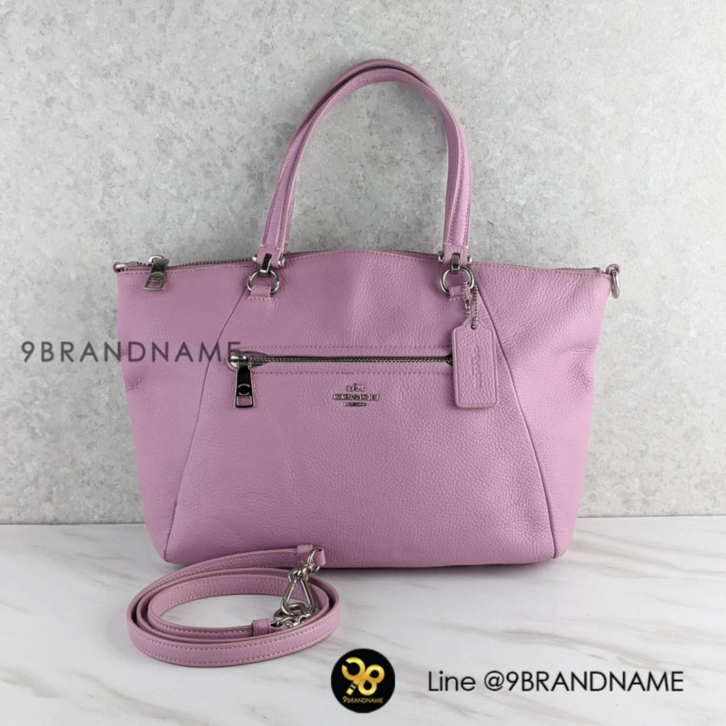 กระเป๋าcoach-pink-prairie-satchel-in-pebble-leather-coach34340-used