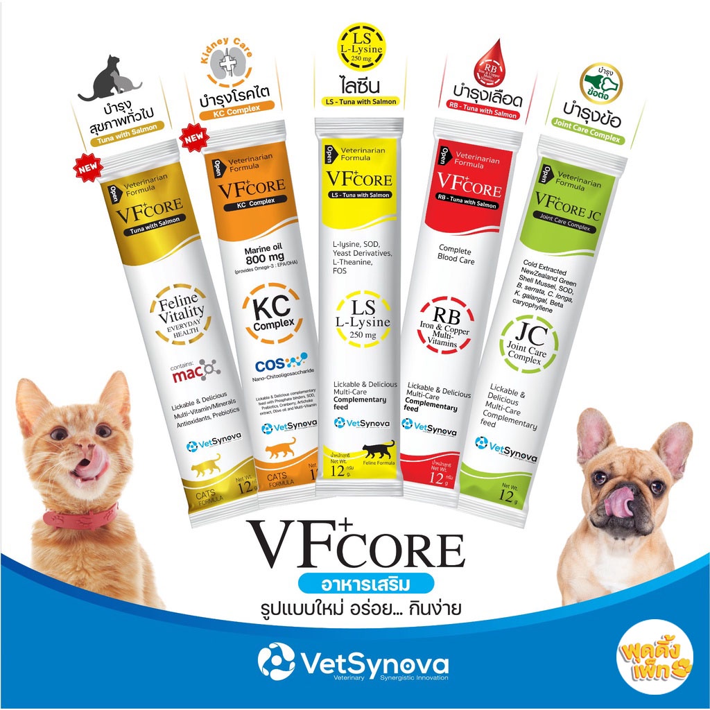 ภาพหน้าปกสินค้าvfcore l-lysine ไลซีนแมว ขนมแมวเลีย เสริมภูมิคุ้มกัน , rb-tuna with salmon อาหารเสริมบำรุงเลือด สุนัขและแมว จากร้าน puddingpet บน Shopee