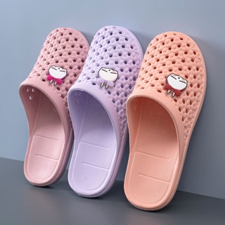 สินค้า QiaoYiLuo ผู้หญิงใหม่กลางแจ้งสวมใส่ห้องน้ำ Lazy Muller ผู้หญิงรองเท้า Baotou รองเท้าแตะครึ่งสี่สี