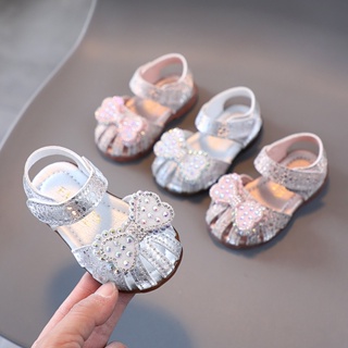 Baby shoes summer girls sandals 0-1-3-year-old children anti-skid soft-soled learning shoes Baotou princess shoes