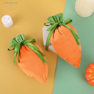 DR.BEI 2Pcs Cloth Gift Packing Bag Party Supplies Easter Cartoon Carrot Shape Candy Bag Large Capacity