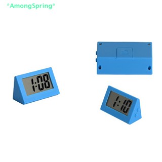 AmongSpring&gt; 1pc Bedroom Simple Small Electronic Watch Portable Old Man Big Word Table Student Exam Mute Desktop Clock Mini Home LCD Digital new