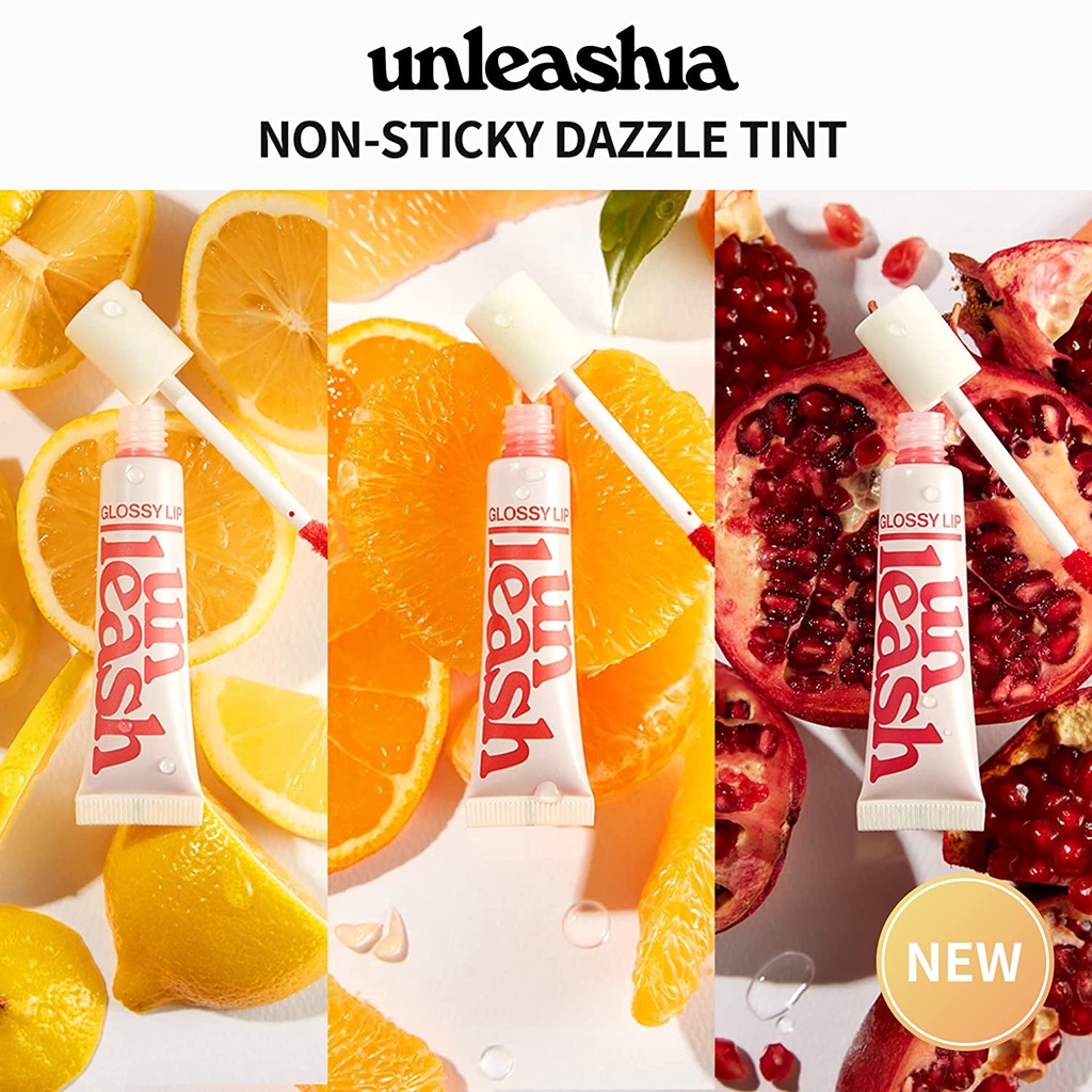 unleashia-non-sticky-dazzle-tint-no-10-11-12-7-6-g-ลิปทินต์เนื้อกลอสช่วยให้ริมฝีปากอวบอิ่ม-ให้ลุคที่แวววาวเป็นธรรมชาติ