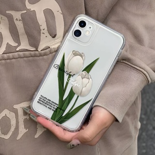 เคสโทรศัพท์มือถือ แบบใส ลายดอกมะลิน่ารัก สําหรับ iphone 14 pro Max 11 13 12 7Plus X XS Max