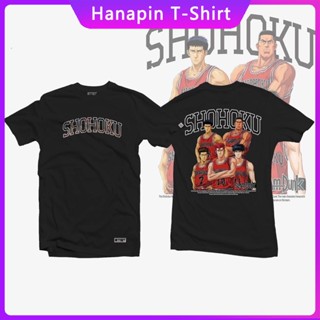 เสื้อยืดAnime Shirt - Slamdunk - Shohoku Team T Shirt Anime Street wear Oversize Tee Shirts Men Trendy