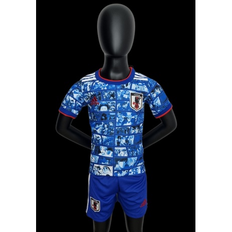 เสื้อกีฬาแขนสั้น-ลายการ์ตูนอนิเมะ-world-cup-kit-22-23-jersi-budak-สไตล์ญี่ปุ่น-สําหรับเด็ก