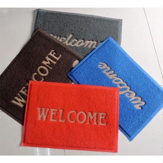 มีหลายขนาด พรมดักฝุ่นพิมพ์ตัวอักษรwelcome พรมเช็ดเท้าดักฝุ่น พรมเช็ดเท้าwelcome พรมยางดักฝุ่น