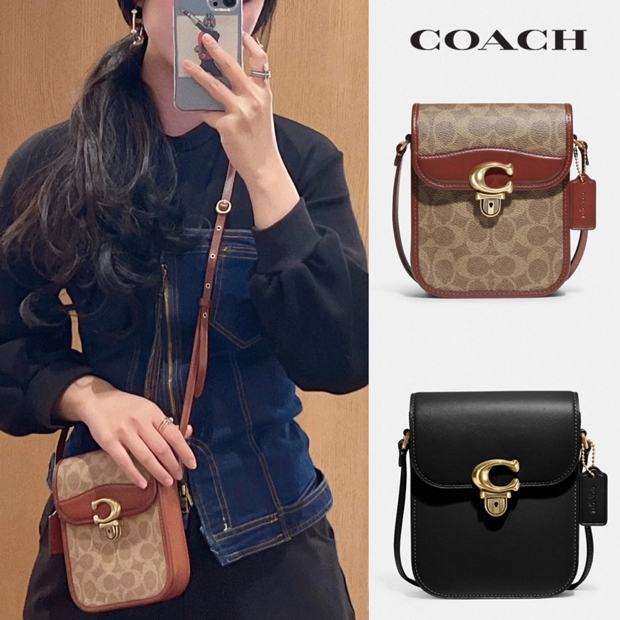 ราคาและรีวิว(คลังสินค้ากรุงเทพ) Coach แท้ 100% กระเป๋า สะพายข้าง สะพายข้าง ถือผู้หญิงแฟชั่น สะพายเล็ก ๆ C8484