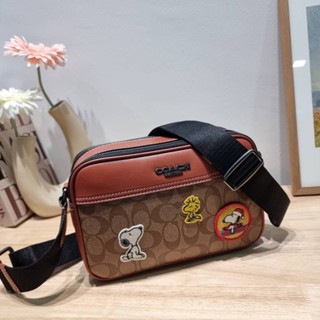 COACH CE746 COACH x PEANUTS GRAHAM CROSSBODY IN SIGNATURE CANVAS WITH PATCHES